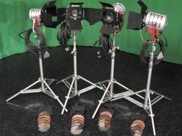 Fresnel, open face, soft boxes, kino-flow light kits available